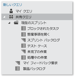 スクラム チーム クエリが表示されたスクリーンショット