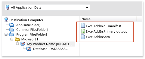 The output files of your setup project.