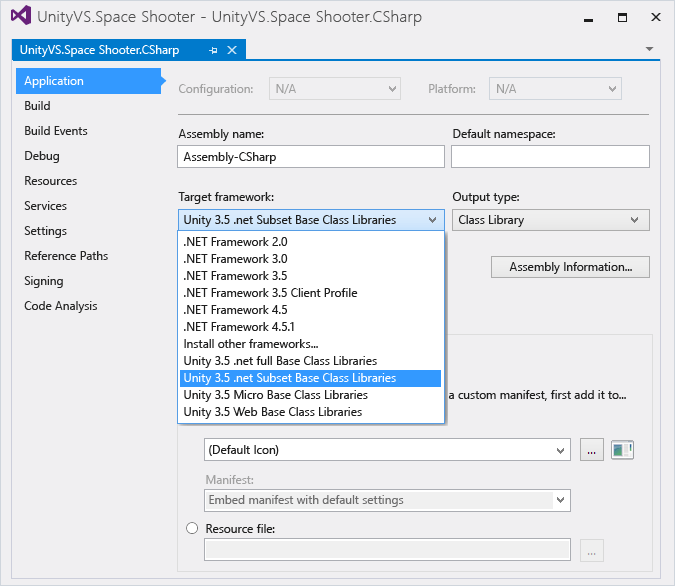 Set the DLL's target framework to Unity framework.