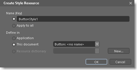 Create Style Resource dialog box