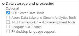 Data storage and processing workload options