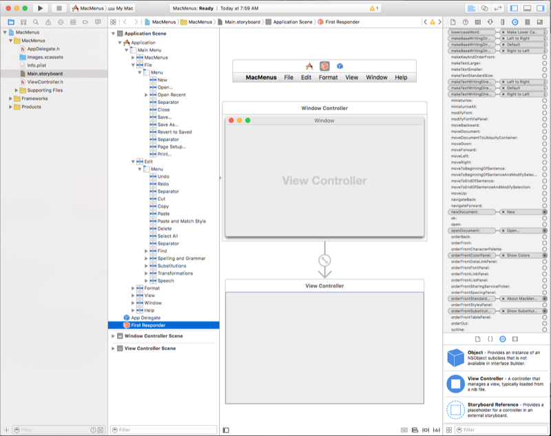 アタッチされたすべてのアクションを表示する