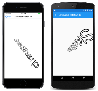 Animated Rotation 3D ページの 3 つのスクリーンショット