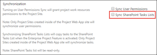 SharePoint タスク リストを同期します。