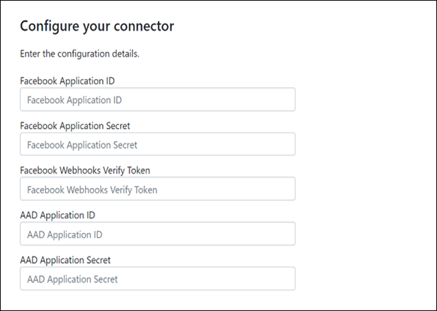 テナント ID とパスワードを使用してサインインし、[構成の詳細] ページに移動します。