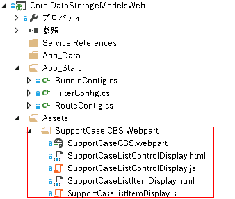 Assets ディレクトリのスクリーンショット