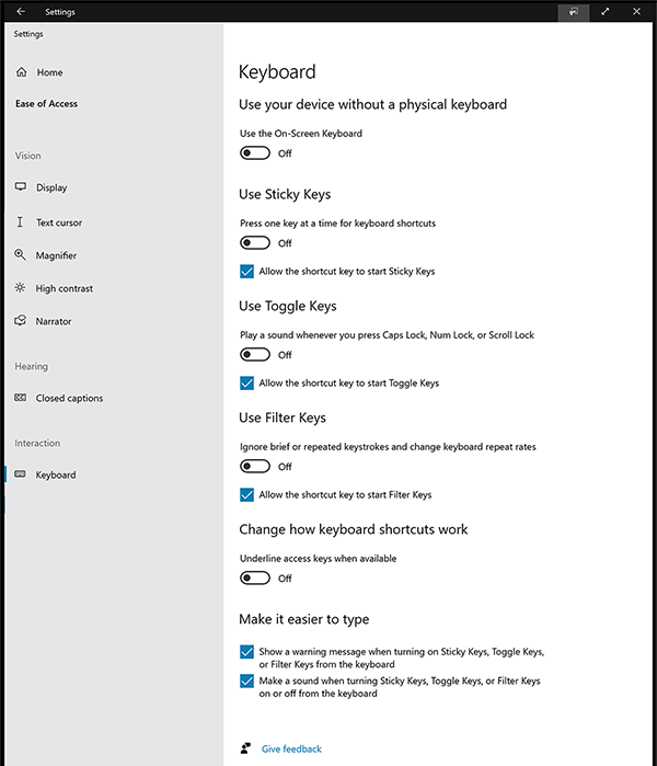 キーボードの設定を調整する