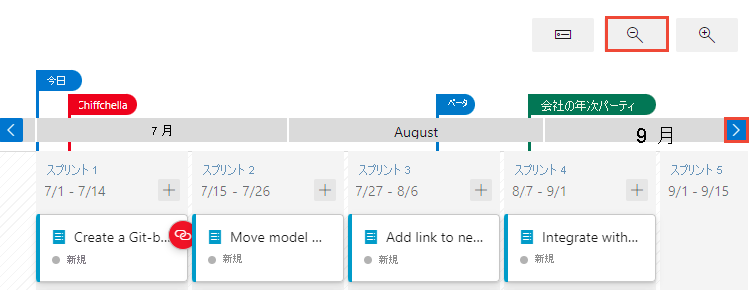 4 つすべてのマーカーをビューに追加する場面のスクリーンショット。