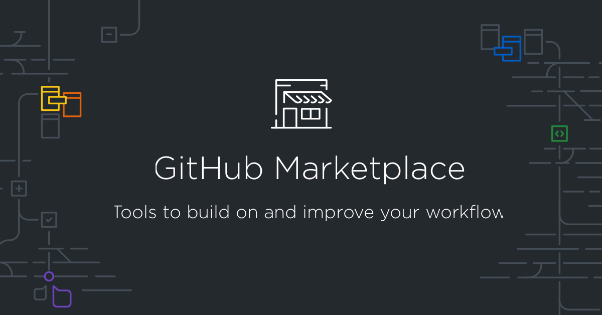 GitHub Marketplace、および Tools to build on and improve your workflow という文字が表示されています。