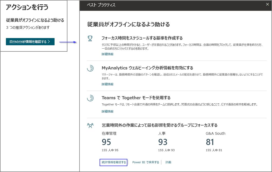 アクションのインサイトを取得する