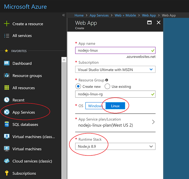 Create a Linux App Service