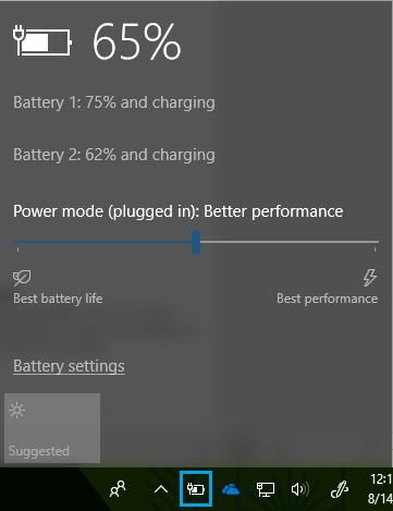 Windows performance power slider