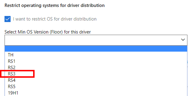 最小 OS バージョン (下限) を選択する UI。