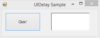 UIDelage サンプル ダイアログのスクリーンショット。