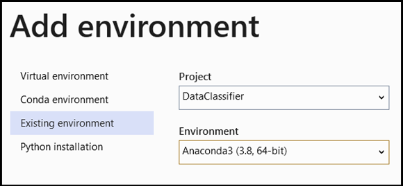 Configure a new Python environment