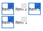 オーバーレイの Multiple の選択