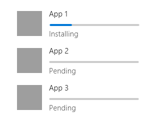 ProgressBar の確定状態の例