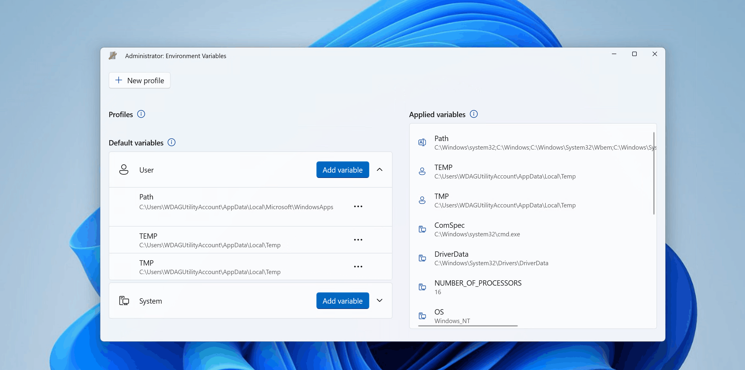 PowerToysEnvironment Variables: 変数の編集/削除