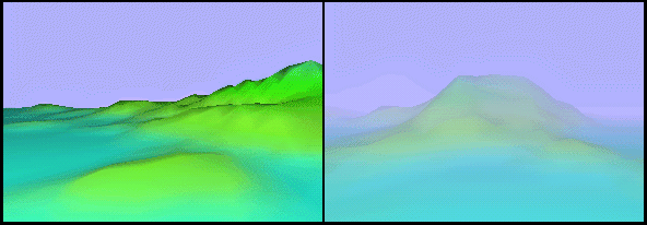 霧の有無にかかわらず同じシーンの図