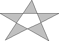 5 ポイントのstarの形状の多角形の図