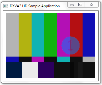 dxva-hd サンプルのスクリーン ショット