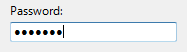 [パスワード] テキスト ボックスのスクリーン ショット 