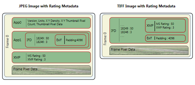 jpeg と tiff の比較。