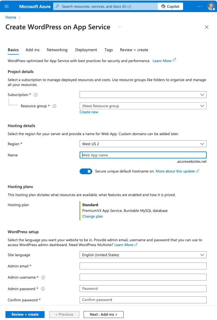 WordPress 사이트 만들기 스크린샷