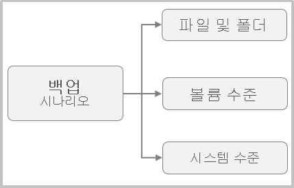 MARS 백업 시나리오를 보여 주는 다이어그램.