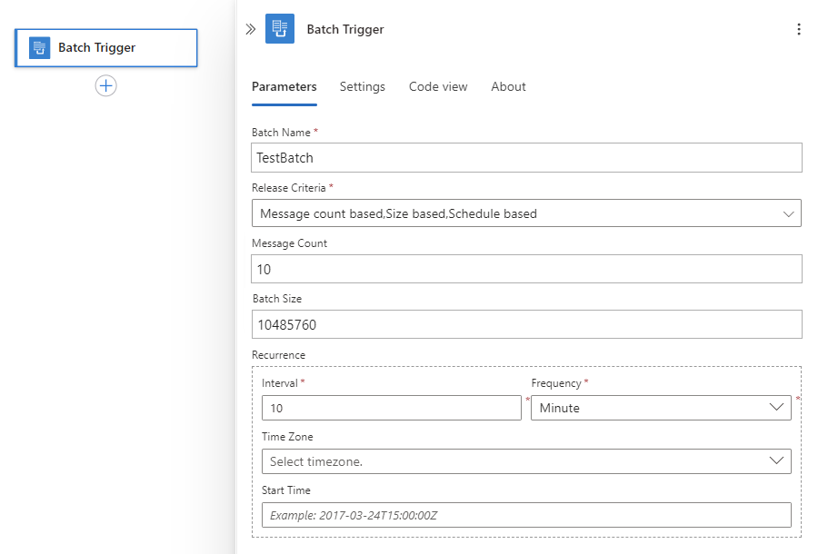 Provide Batch trigger details