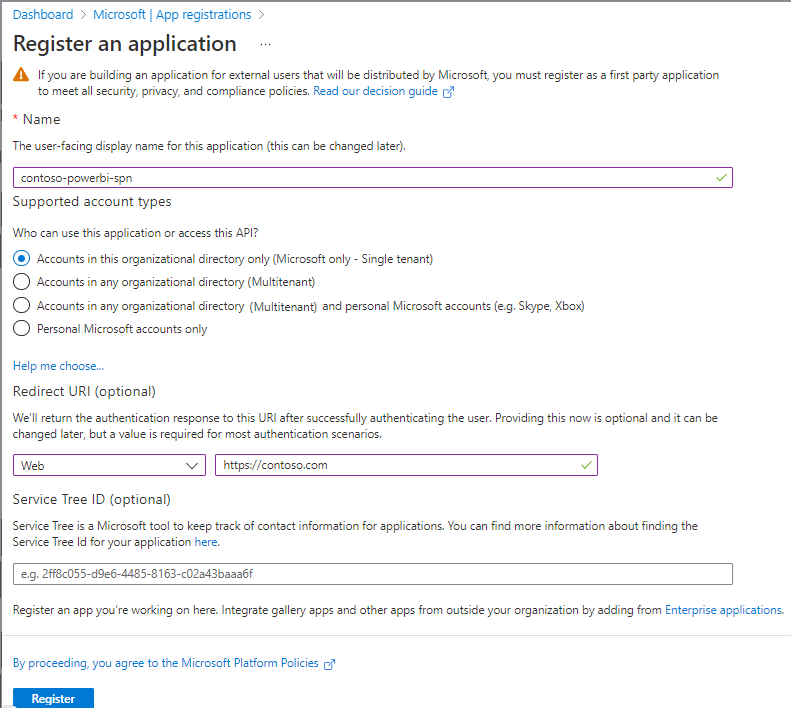 Microsoft Entra ID 앱을 만드는 방법 스크린샷