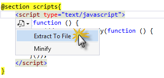 파일 제안 JavaScript 추출에서 파일 제안