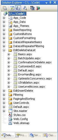 자습서에 대한 ASP.NET 페이지 추가