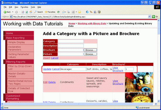 GridView에 BrochurePath에 대한 편집 인터페이스가 부족합니다.