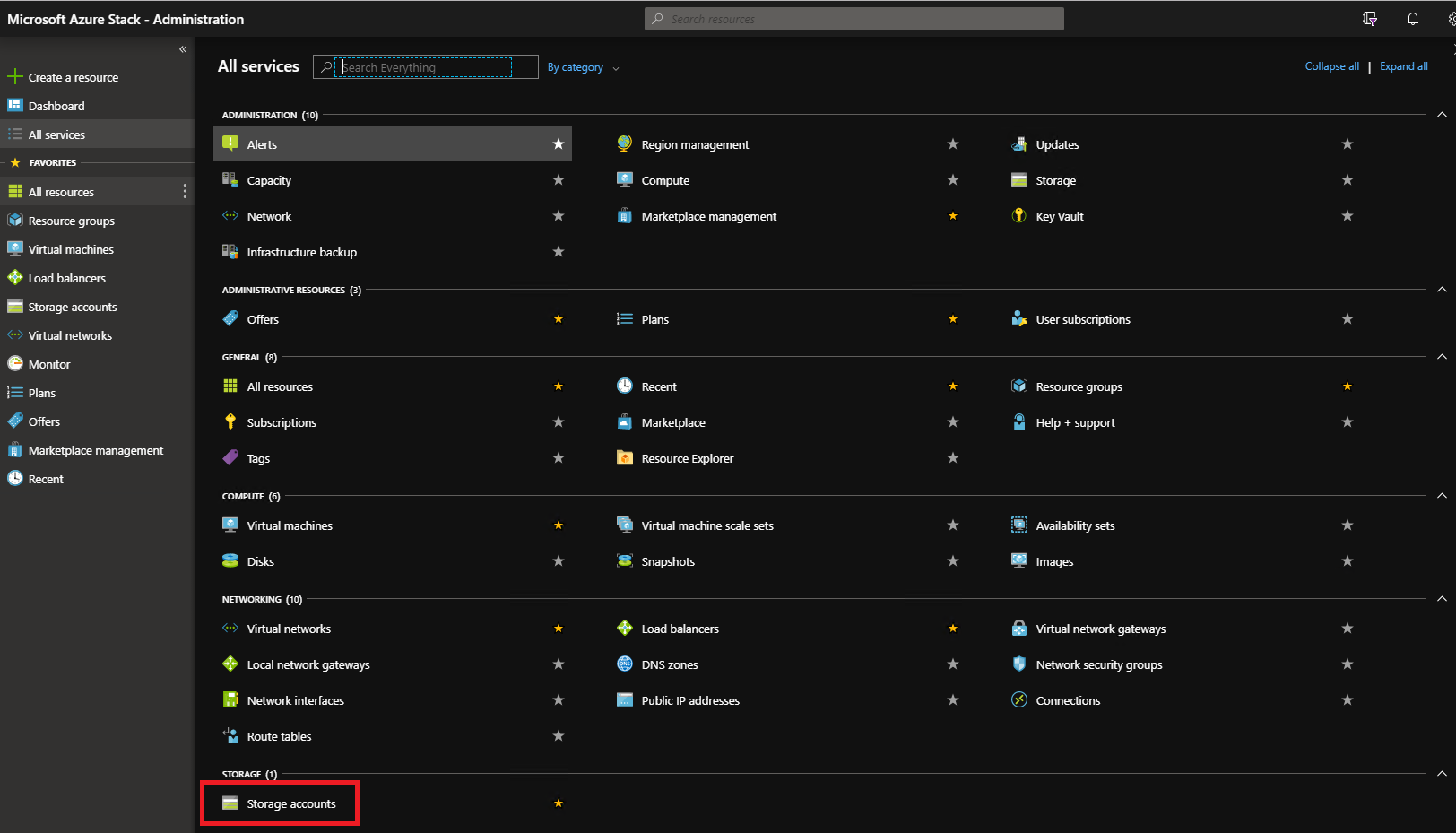 Azure Stack Hub Defender - 모든 서비스