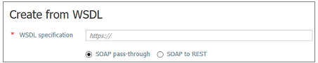 WSDL 사양에서 SOAP API 만들기