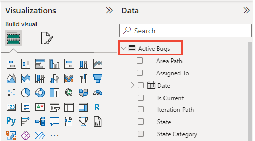 Power BI 테이블 도구 탭의 스크린샷, 데이터 테이블 이름.