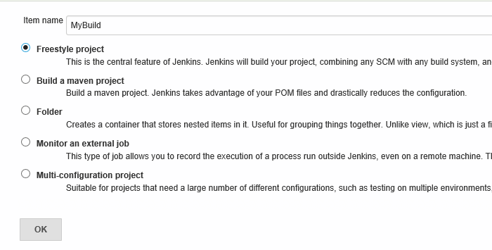 Jenkins의 빌드 이름 및 형식을 보여 주는 스크린샷.