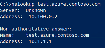 Results of nslookup