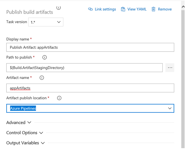 Visual Studio BizTalk Server 프로젝트에서 아티팩트 게시 작업을 선택합니다.