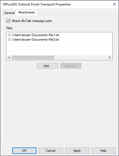 BizTalk Server Outlook Email 첨부 파일 속성 Office 365