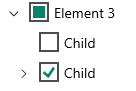 Example of parent node in a partial state.