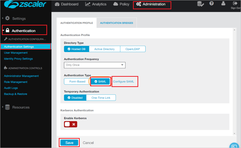 설명된 단계가 있는 Zscaler 사이트를 보여 주는 스크린샷.