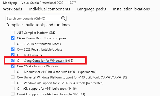 Windows용 Clang 도구