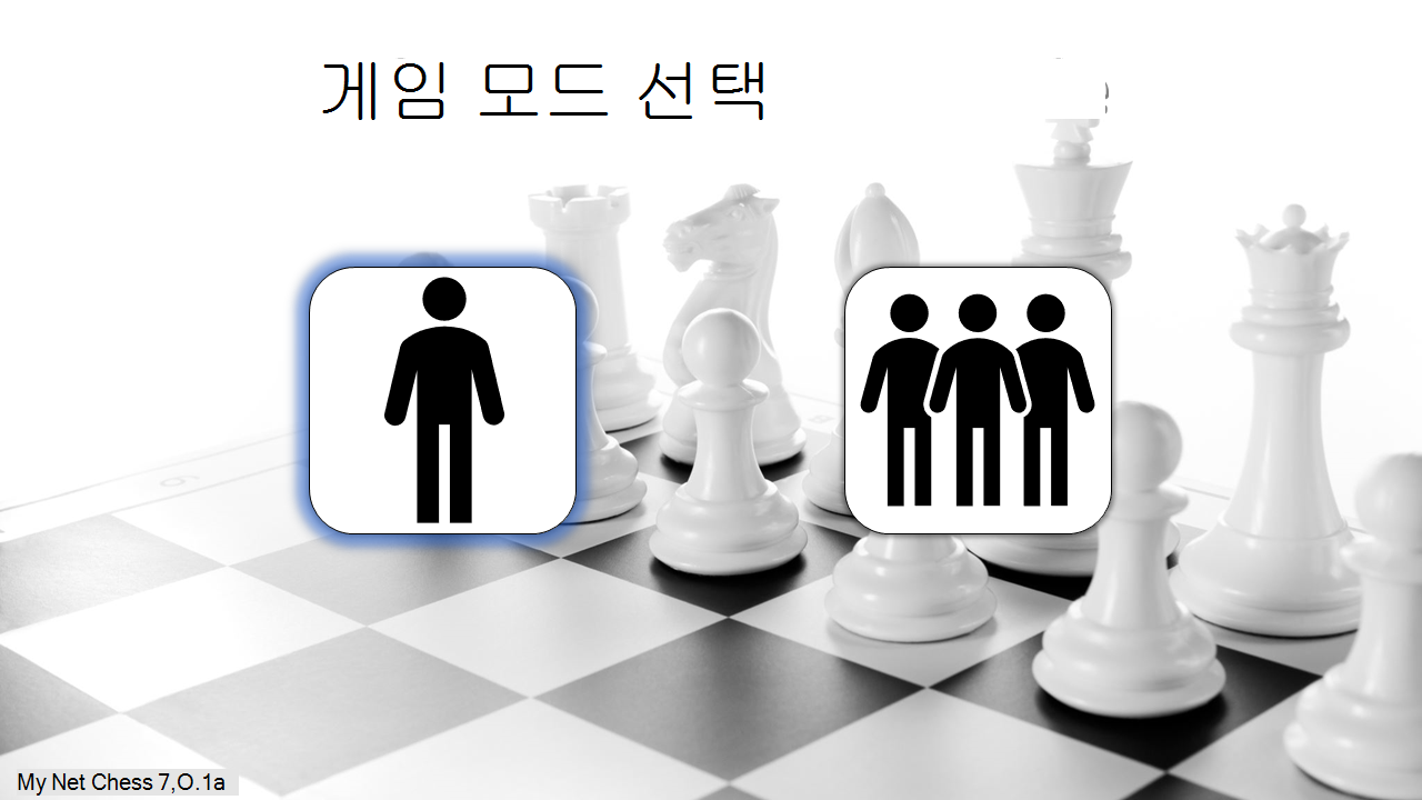 My Net Chess라고 불리는 가짜 게임의 메뉴. 위쪽 가운데 텍스트에는 