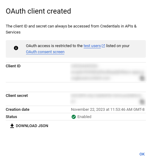 Google OAuth 클라이언트 ID