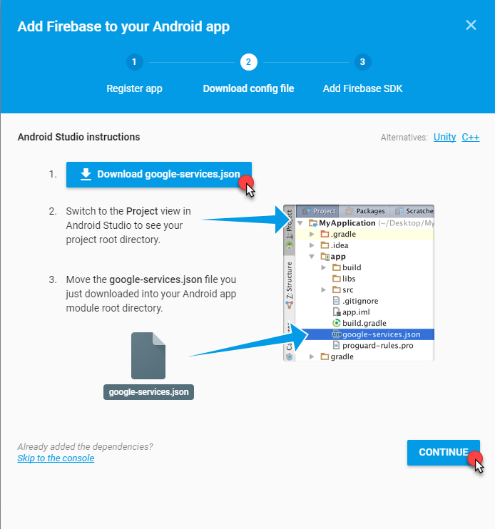 Firebase - Google 설정 파일 추가