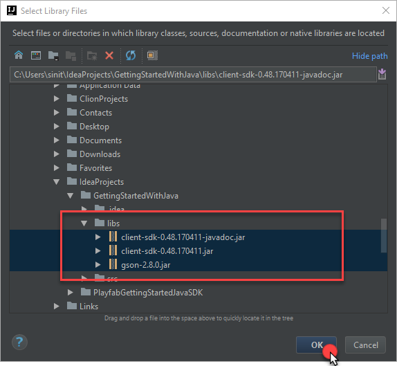 Intellij - jar 파일 선택