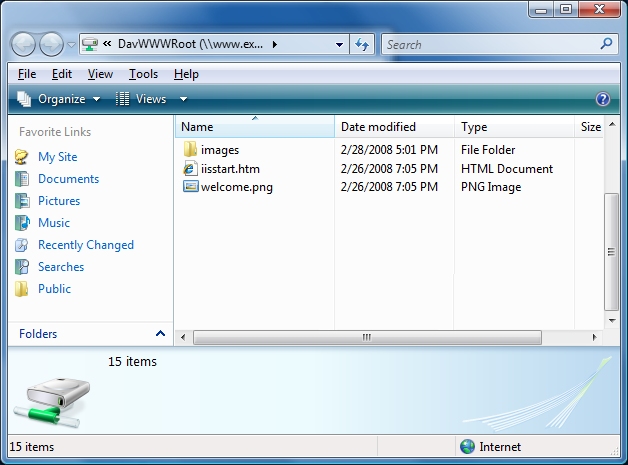 Windows Explorer 열린 네트워크 드라이브 이미지