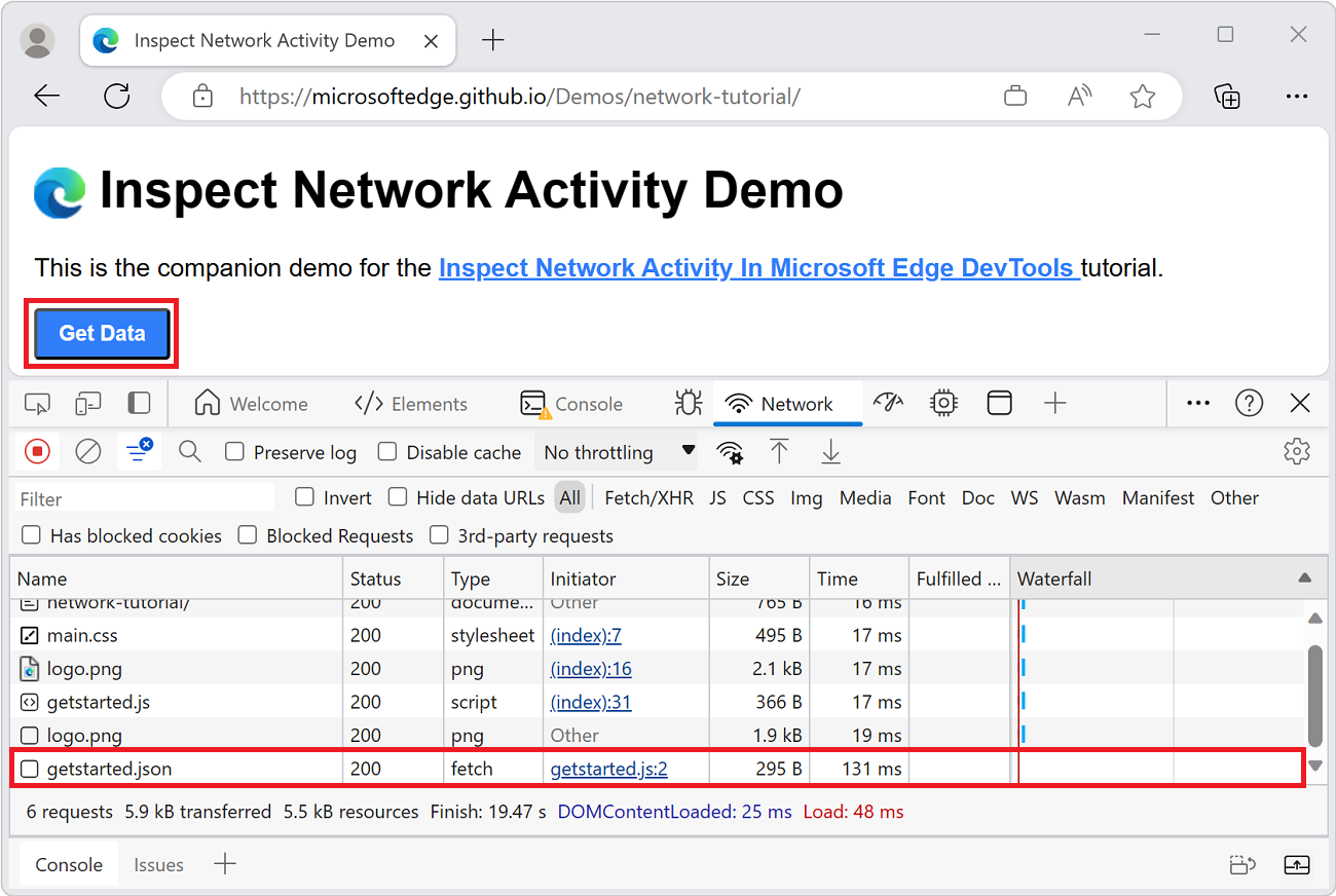 A new resource in the Network Log